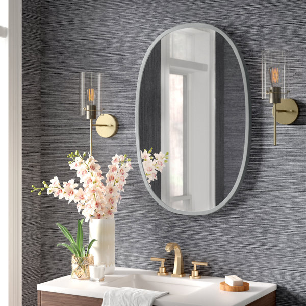 Hub Oval Rubber Wall Mirror & Reviews Joss & Main